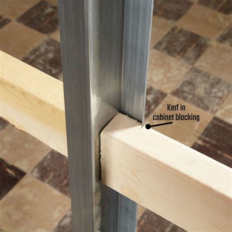 cabinet bracing steel studs|attaching cabinets to metal studs.